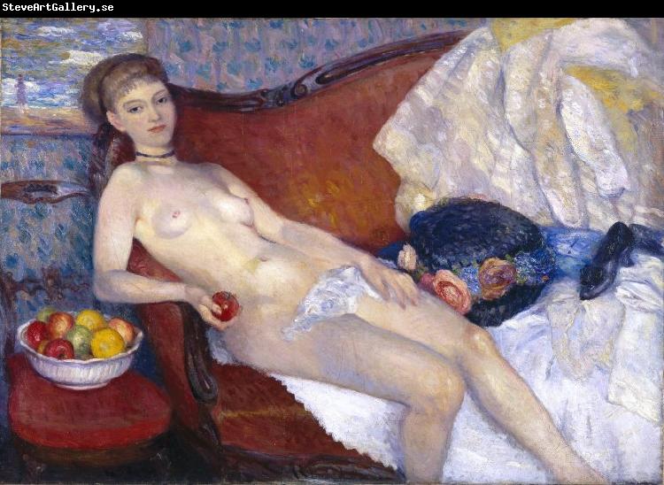 William Glackens Nude with Apple